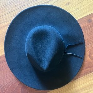 NWT unworn free people black wool hat